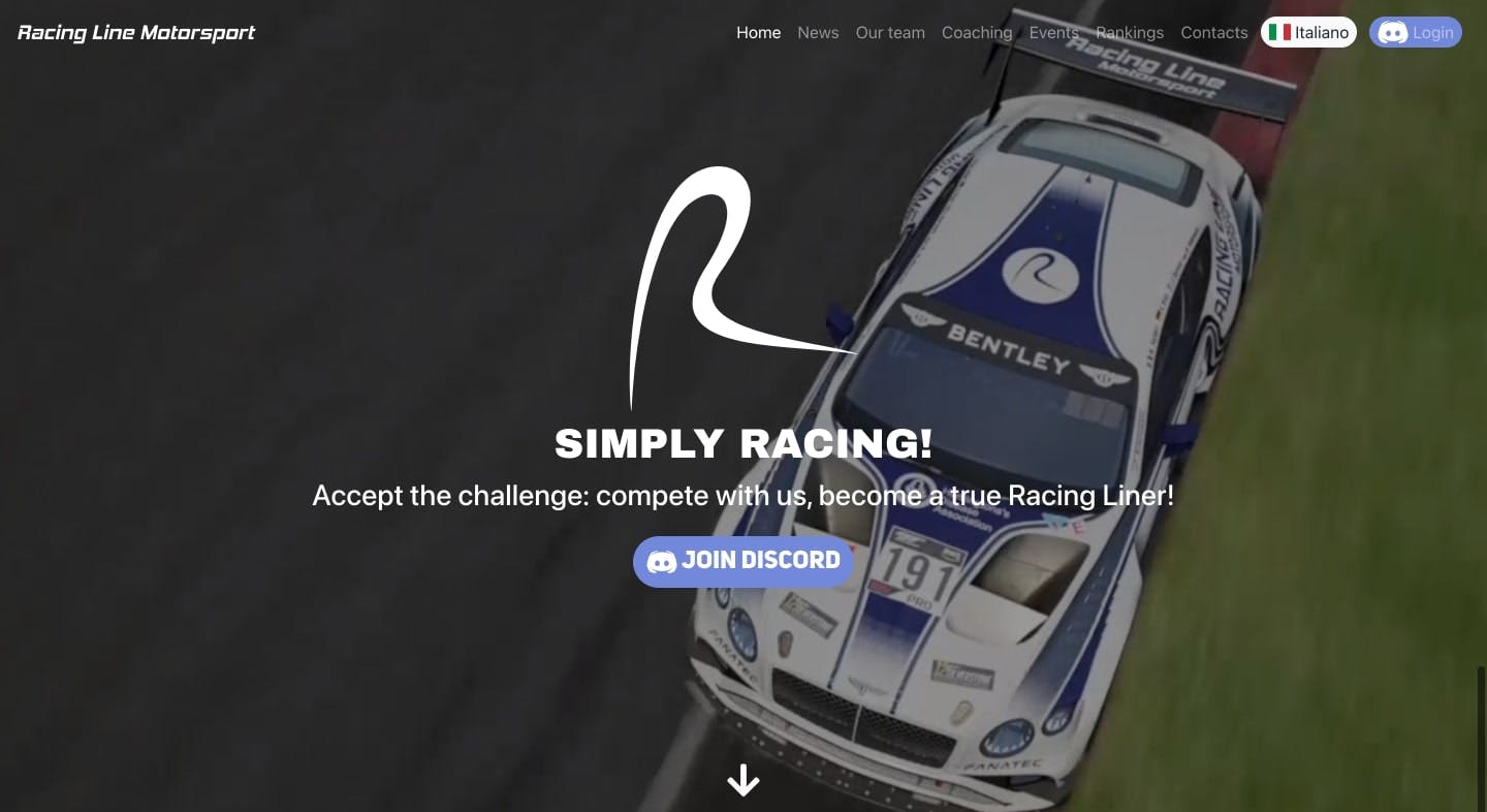 Racing Line Motorsport website